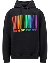 VTMNTS - Cotton Sweatshirt With Iconic Frontal Barcode - Lyst