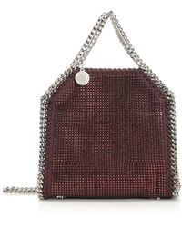 Stella McCartney - Falabella Tiny Hotfix Crystal Bag Crossbody Bags Bordeaux - Lyst
