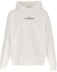 Maison Margiela - Logo Embroidered Cotton Hoodie - Lyst