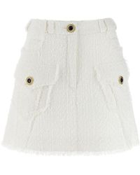 Balmain - Tweed Mini Skirt - Lyst