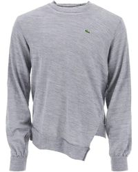 Comme des Garçons - Pullover Con Taglio Sbieco X Lacoste - Lyst