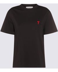 Ami Paris - T-Shirts And Polos Blacks And Greys-Uomo - Lyst