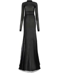 Ann Demeulemeester - Cotton Blend Long Dress - Lyst