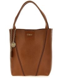 Chloé - Spin Small Leather Tote Bag - Lyst
