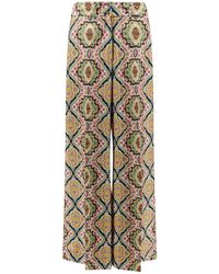 Etro - Silk Trouser With Paisley Motif - Lyst