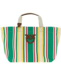 Pinko - Shopping Medium Stripes Tote Bag Multicolor - Lyst