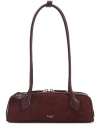 Alaïa - Garnet Suede Goat Leather Teckel Small Shoulder Bag-Donna - Lyst
