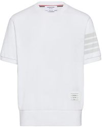 Thom Browne - Cotton Jersey 4-Bar T-Shirt Clothing - Lyst