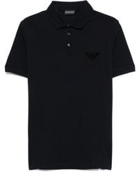 Emporio Armani - Logo Cotton Polo Shirt - Lyst