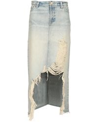 7 For All Mankind - Midi Skirt Gonne Light-Donna - Lyst