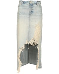 7 For All Mankind - Midi Skirt Skirts Light - Lyst
