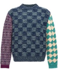 Marni - Patterned Yarn Sweater Maglioni Multicolor - Lyst