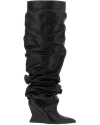 Balmain - Cuissardes Leather Boots And Ankle Boots - Lyst