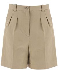 A.P.C. - Cotton And Linen Nola Shorts For - Lyst