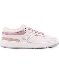 Givenchy - G Move Leather And Suede Sneakers With Engraving-Donna - Lyst