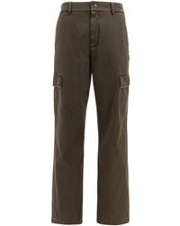 Burberry - Gabardine Cargo Trousers Marrone-Uomo - Lyst
