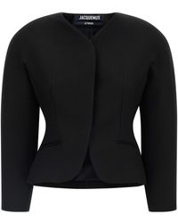 Jacquemus - La Petite Veste Ovalo Blazers Nero-Donna - Lyst