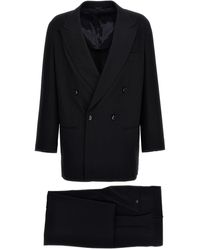 Giorgio Armani - Wool Tailored Suit Completi Blu - Lyst