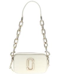 Marc Jacobs - The Croc-Embossed Snapshot Borse A Tracolla Bianco - Lyst
