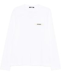 Jacquemus - T-Shirt Gros Grain A Maniche Lunghe-Uomo - Lyst