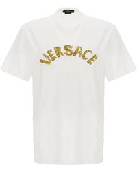 Versace - T Shirt Con Logo Seashell Baroque - Lyst
