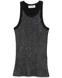 The Attico - Tank Top With Crystal Decoration - Lyst