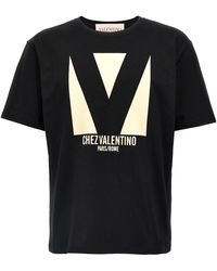 Valentino Garavani - Chez T Shirt Nero-Uomo - Lyst