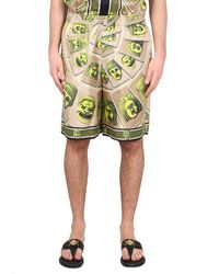 Versace - Shorts Con Stampa Le Maschere - Lyst