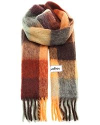 Acne Studios - Wool Mohair Check Scarf Scarves And Foulards - Lyst
