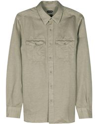 Tom Ford - Long-Sleeved Linen Blend Shirt - Lyst
