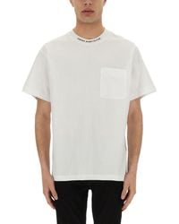 Versace Jeans Couture - T-Shirt With Logo On The Collar - Lyst