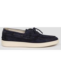 Corvari - Suede Boat Loafers - Lyst