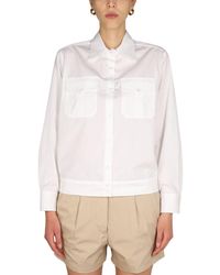 Aspesi - CAMICIA IN POPELINE DI COTONE - Lyst