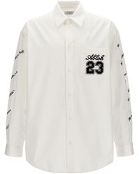 Off-White c/o Virgil Abloh - 23 Logo Heavycoat Camicie Bianco/Nero - Lyst