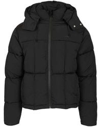 Arte' - Down Jacket With Hood With Drawstring Coats Black - Lyst
