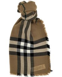 Burberry - Check Scarf Scarves, Foulards - Lyst