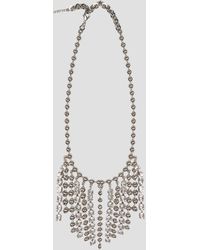 Alessandra Rich - Crystal And Chain Fringes Necklace - Lyst