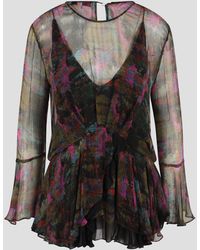 IRO - Multicolour silk blouse - Lyst