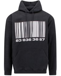 VTMNTS - Cotton Sweatshirt With Frontal Barcode - Lyst