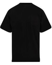 Sacai - Cotton T-Shirt With Nylon Inserts - Lyst
