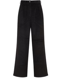 Frankie Shop - Dark Cotton Norstrand Pleated Corduroy Trousers-Donna - Lyst