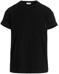 Brunello Cucinelli - Chest Pockt Crewneck T-shirt Black - Lyst