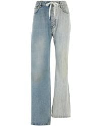 Balenciaga - Two-tone Denim Fifty-fifty Jeans - Lyst