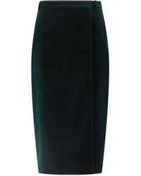 Saint Laurent - Velvet Skirt - Lyst