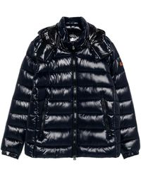 Save The Duck - Florian Down Jacket With Lacquered Finish And Removable Hood - Lyst