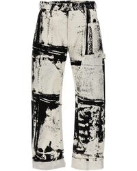 Alexander McQueen - Fold Print Jeans - Lyst