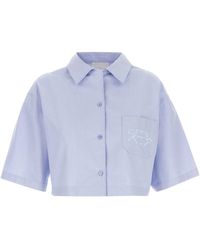 Givenchy - Cropped Cotton Shirt - Lyst