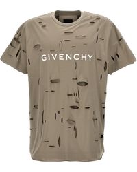 Givenchy - Logo T Shirt Beige - Lyst