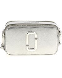 Marc Jacobs - The Metallic Snapshot Borse A Tracolla Silver - Lyst