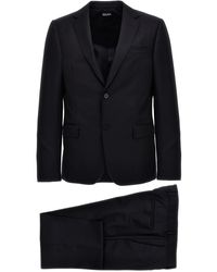 Zegna - Wool And Mohair Dress Completi Blu - Lyst